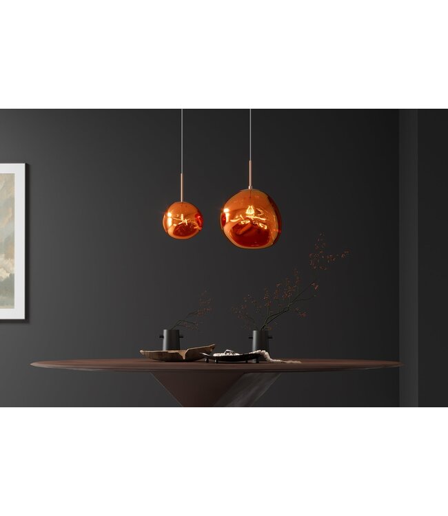 Invicta Interior Hanglamp LIQUID DIAMOND 35 cm glas koper - 46018