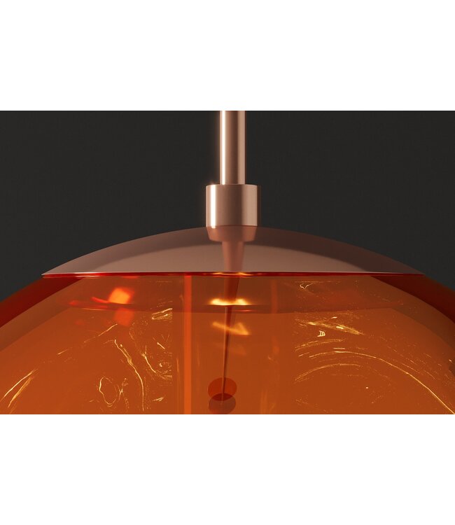 Invicta Interior Hanglamp LIQUID DIAMOND 35 cm glas koper - 46018