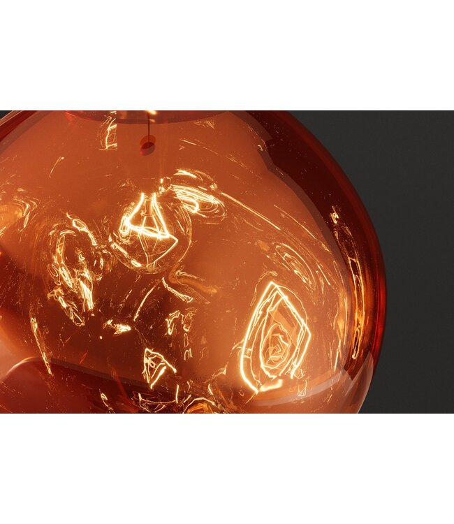 Invicta Interior Hanglamp LIQUID DIAMOND 35 cm glas koper - 46018