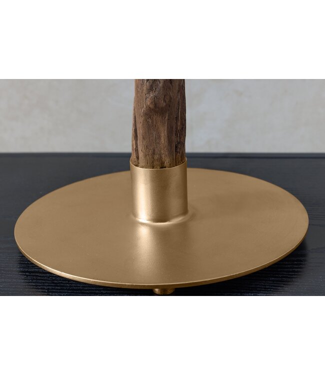 Invicta Interior Tafellamp JEWELRY 75 cm, frame van natuurlijk goud, lampenkap zwart - 45896