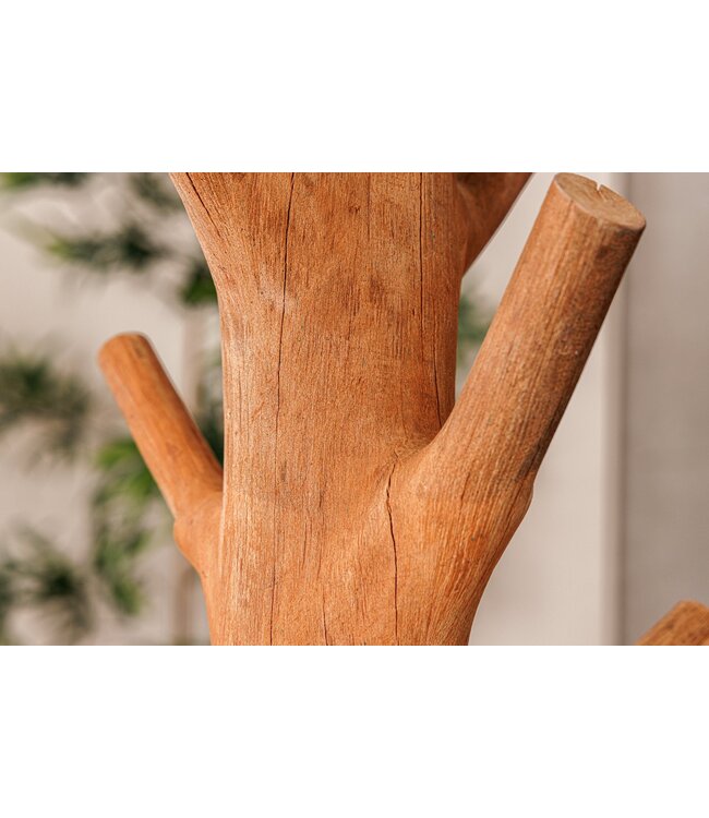 Invicta Interior Tafellamp JEWELRY 60cm natuurlijke mangosteenhouten lampenkap wit bouclé - 46648