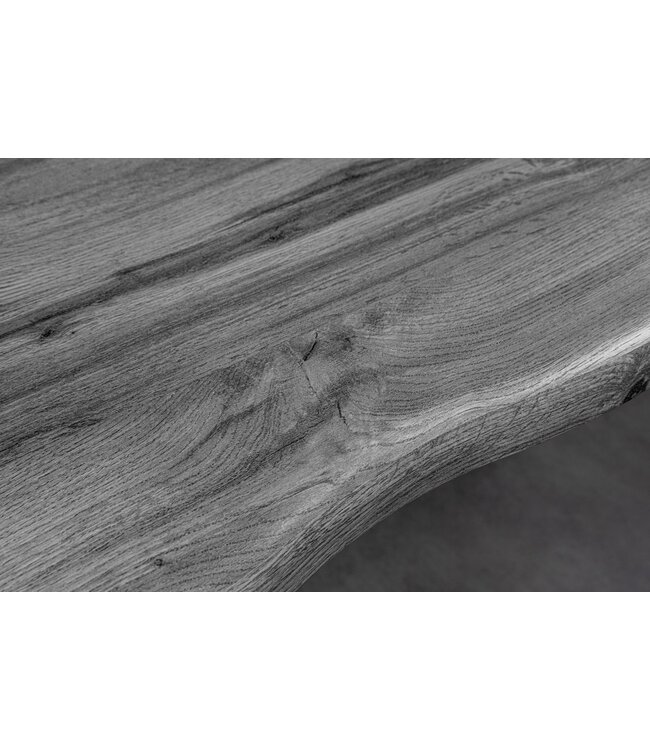 Invicta Interior Bartafel WILD, 120 cm tafelblad, 40 mm X-poten, wilde eikenlook, grijs - 47635