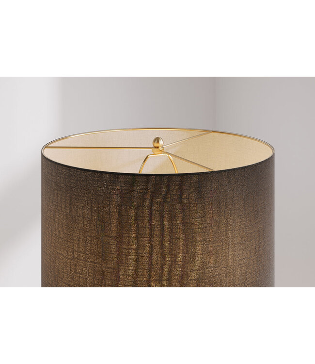 Invicta Interior Tafellamp ELEGANCIA 70 cm zwarte lampenkap keramiek zwart goud - 46010-1-S