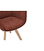 Invicta Interior Draaistoel VOGUE 360° met armleuningen, gestructureerde stof, roestbruin, met eikenhouten frame, naturel. - 47706