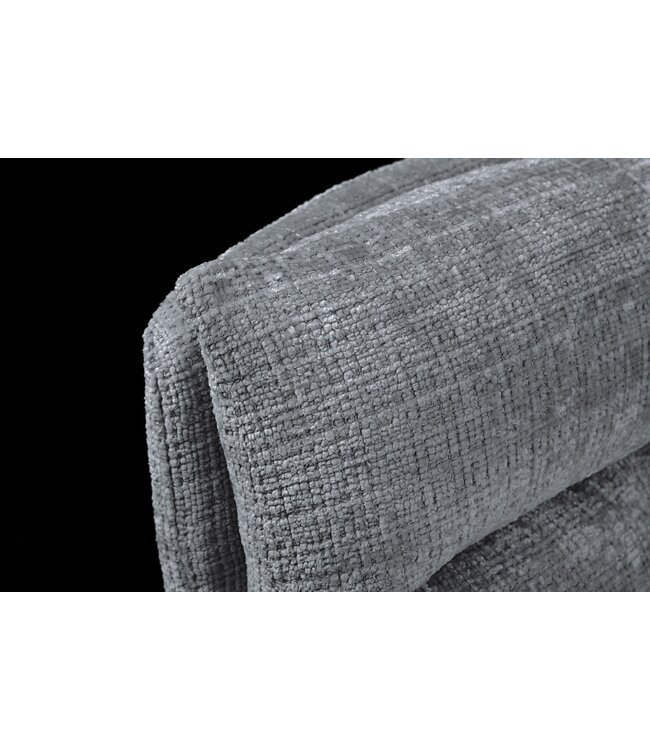 Invicta Interior Draaistoel BIG GEORGE met armleuningen van grijze chenillestof, draaibaar. - 47519