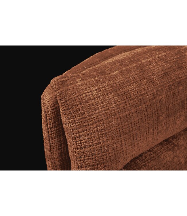 Invicta Interior Draaistoel BIG GEORGE met armleuningen van roestbruine chenillestof, draaibaar - 47520