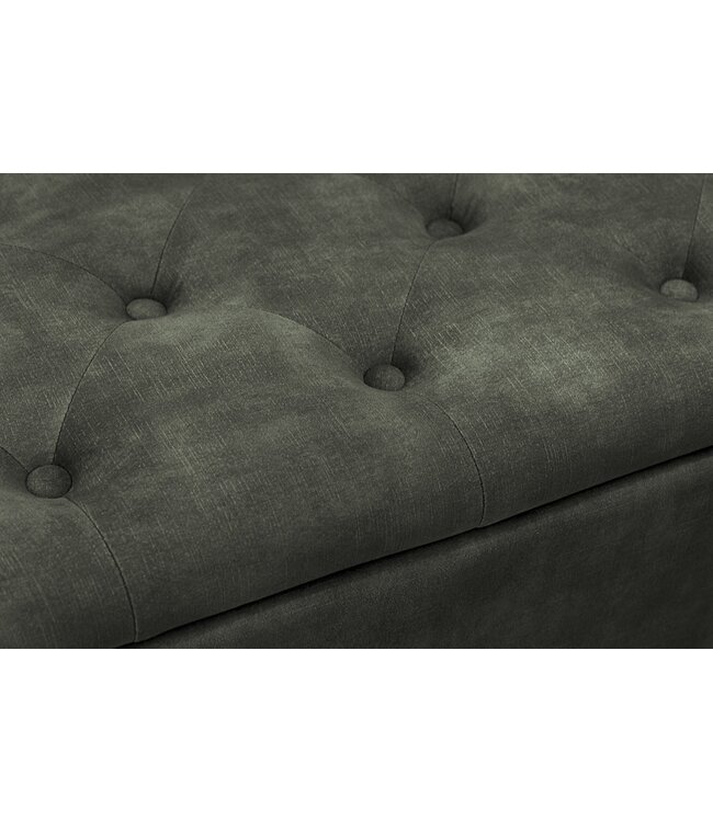 Invicta Interior Bankkast EN VOGUE 120 cm met opbergruimte, donkergroen fluweel - 47655