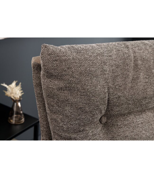 Invicta Interior Draaistoel BIG GEORGE met armleuningen, plat geweven microvezelstof, taupe, draaibaar - 44011