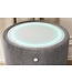 Invicta Interior Rond nachtkastje SIGNUM met LED-verlichting, 55 cm, fluweelgrijs. - 46410