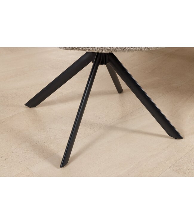 Invicta Interior Draaistoel PAPILLON 180° draaibaar met armleuningen bouclé beige - 44592