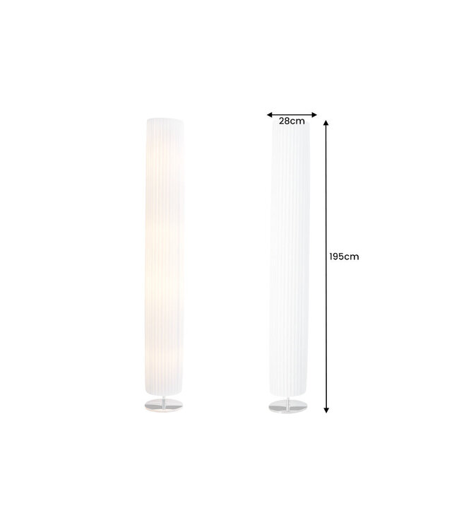 Invicta Interior Vloerlamp SALONE 195cm wit latex - 1591