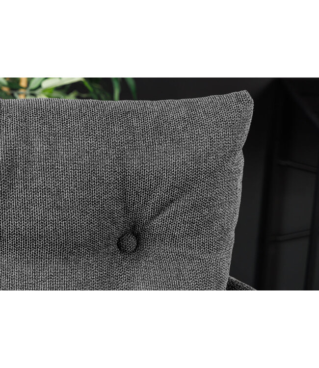 Invicta Interior Barkruk BIG GEORGE met armleuningen, plat geweven fluweel, antraciet, draaibaar. - 44717