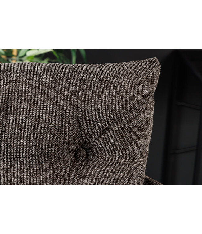 Invicta Interior Barkruk BIG GEORGE met armleuningen, plat geweven fluweel, taupekleurig, draaibaar. - 44719