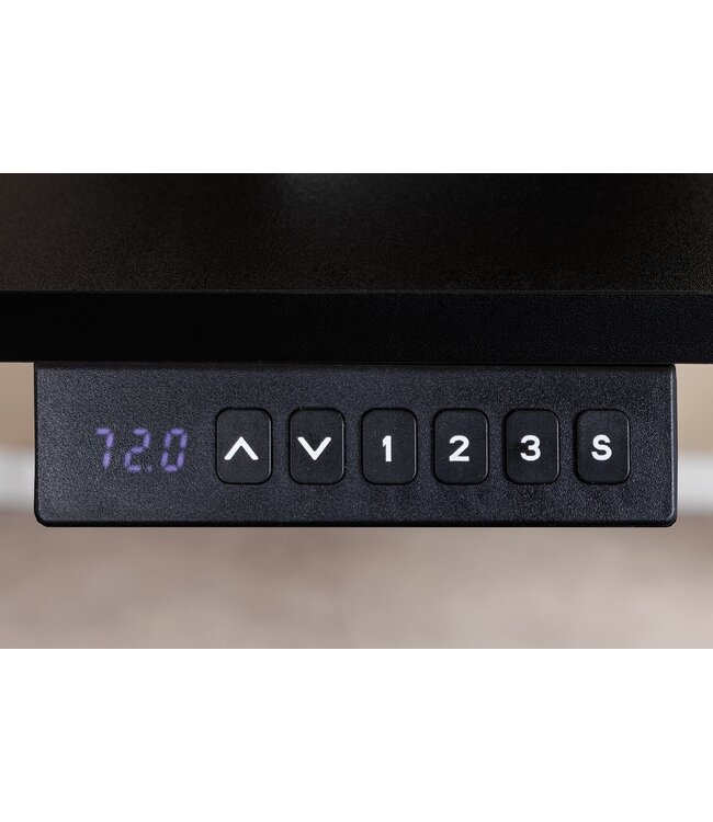 Invicta Interior Bureau ZWART BUREAU 140 cm in hoogte verstelbaar antraciet met zwart frame - 47547