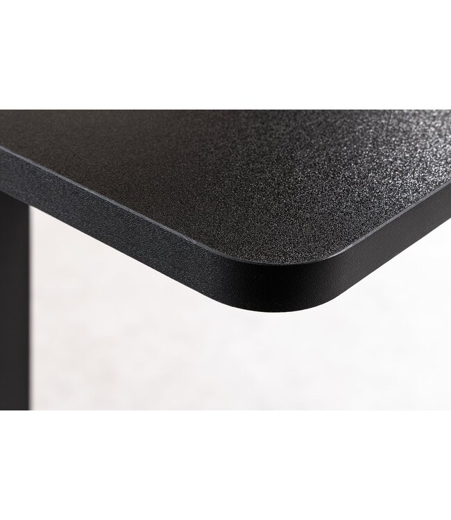 Invicta Interior Bureau ZWART BUREAU 140 cm in hoogte verstelbaar antraciet met zwart frame - 47547
