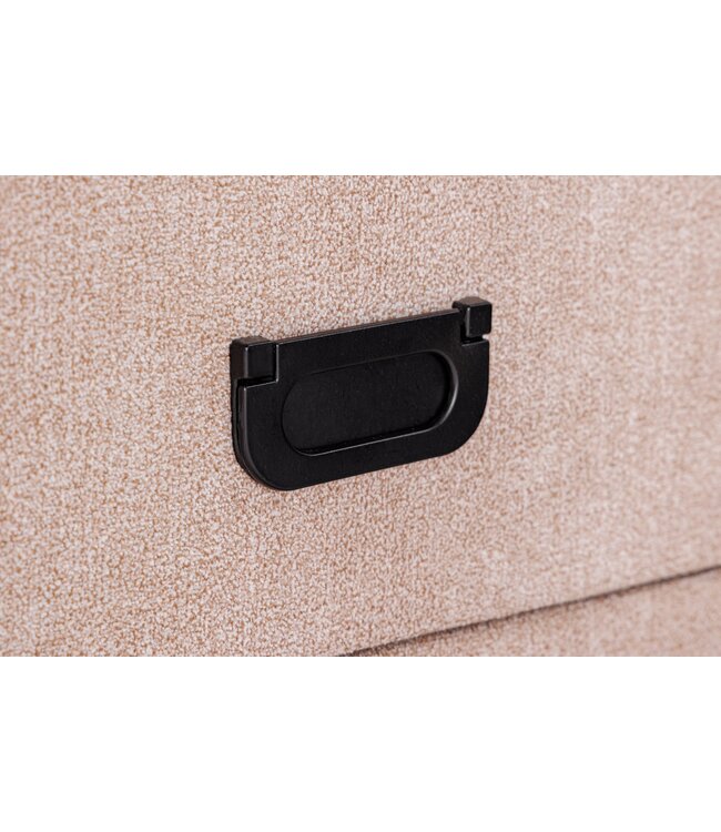 Invicta Interior Nachtkastje TOULOUSE met LED-verlichting 55 cm fluweel beige - 45948