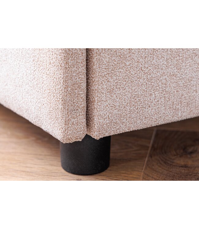 Invicta Interior Nachtkastje TOULOUSE met LED-verlichting 55 cm fluweel beige - 45948