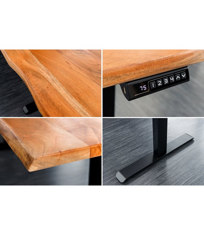 Invicta Interior Bureau MAMMUT 120 cm tafelblad van acaciahout zonder poten - 44821