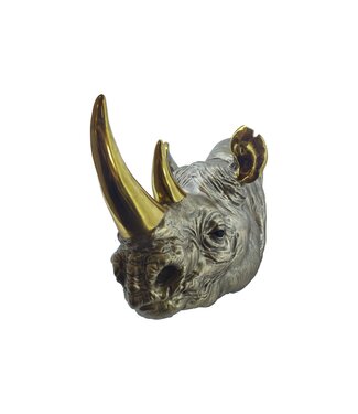 Invicta Interior Wanddecoratie RHINO 60cm handgemaakt goud - 48020