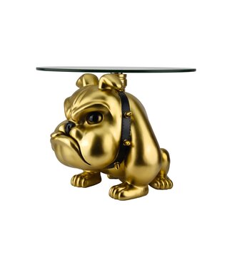 Invicta Interior Salontafel BULLDOG 55 cm, glas, goudkleurig - 48022