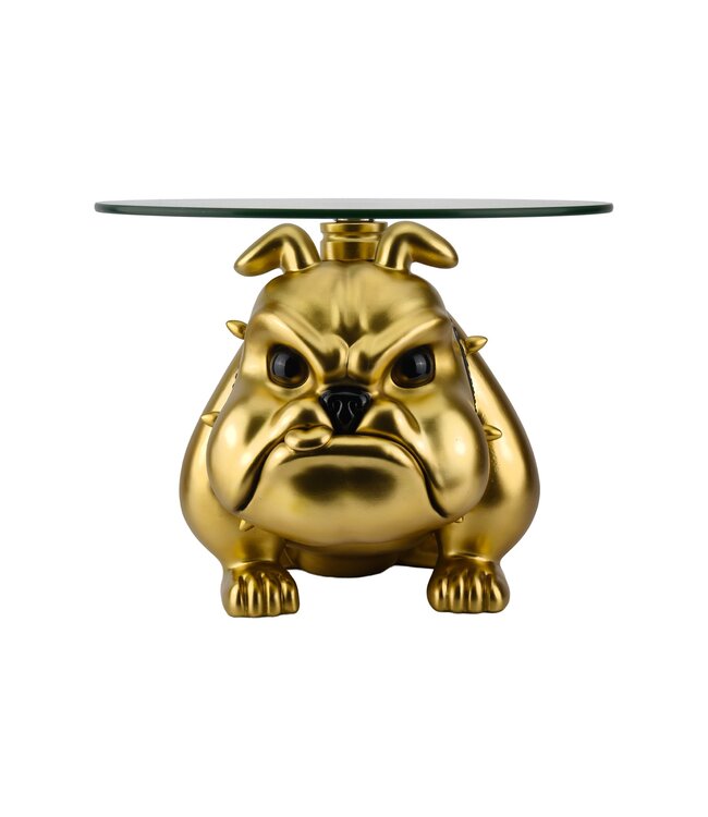 Invicta Interior Salontafel BULLDOG 55 cm, glas, goudkleurig - 48022