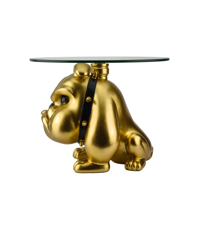Invicta Interior Salontafel BULLDOG 55 cm, glas, goudkleurig - 48022