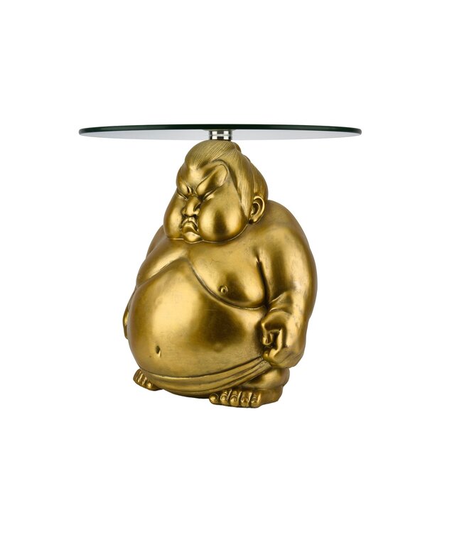 Invicta Interior Salontafel SUMO 55 cm rond glas goud - 48012