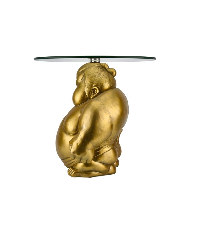 Invicta Interior Salontafel SUMO 55 cm rond glas goud - 48012