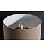 Invicta Interior Tafellamp ZEA 60cm met kleurverloop van zeegras, naturel bruin en goud, inclusief lampenkap van ruw linnen in bruin. - 46650