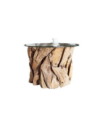 Invicta Interior Salontafel NATURE LOUNGE 50cm voet drijfhout zonder glazen plaat - 23208-1