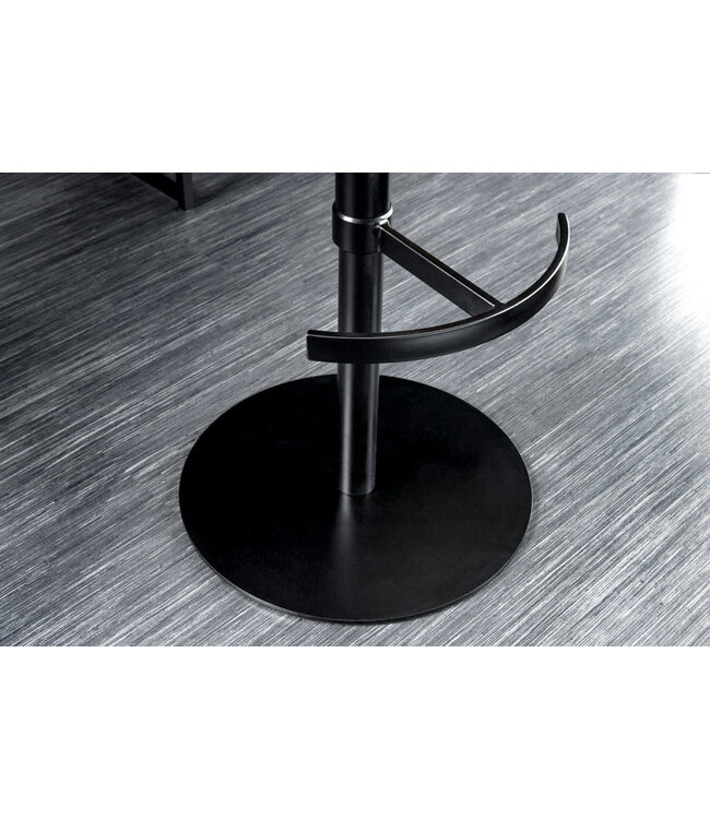 Invicta Interior Barkruk BIG GEORGE met armleuningen van antracietkleurig microvezelleer, draaibaar en in hoogte verstelbaar. - 44721