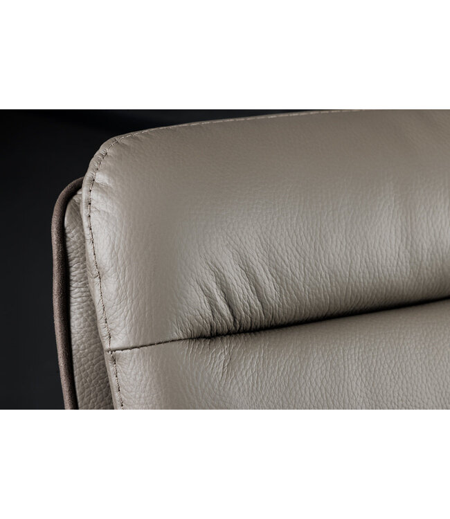 Invicta Interior Barkruk BIG GEORGE met armleuningen, microvezelleer, taupe, draaibaar, in hoogte verstelbaar. - 44720