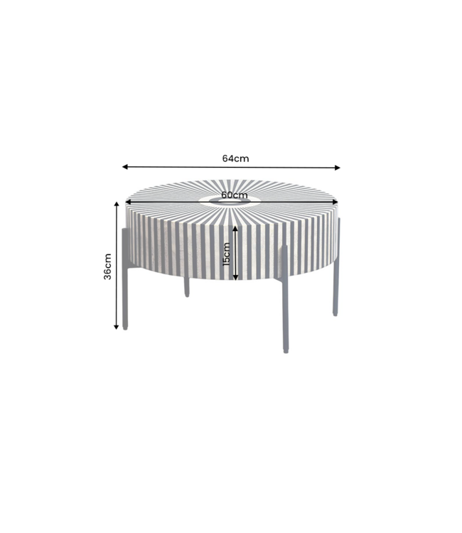 Invicta Interior Salontafel met beeninleg HAMONY NATURE 65 cm - 48096