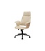 Invicta Interior Bureaustoel MANHATTAN 44-54 cm, draaibaar, kunstleer, crèmekleurig beige en eikenhout - 47717