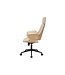 Invicta Interior Bureaustoel MANHATTAN 44-54 cm, draaibaar, kunstleer, crèmekleurig beige en eikenhout - 47717