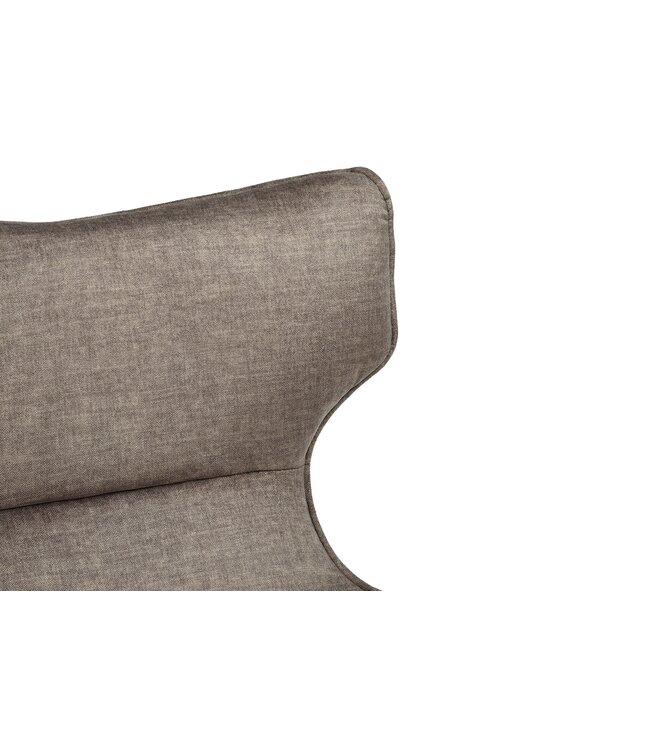 Invicta Interior Fauteuil VOGUE 360° draaibaar, taupekleurig fluweel met zwart metalen frame - 46701