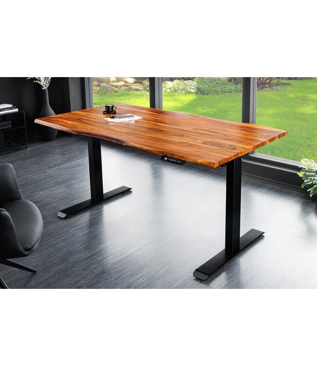 Invicta Interior Bureau MAMMUT 140 cm tafelblad van sheeshamhout zonder poten - 45307