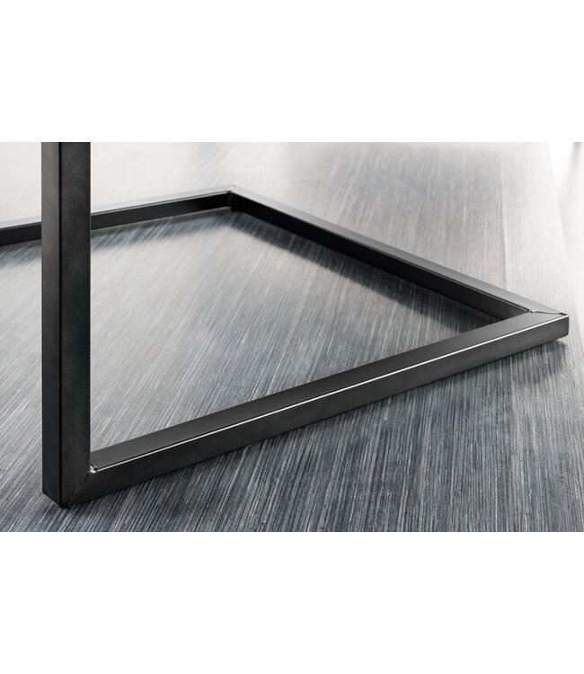 Invicta Interior Cantileverstoel BIG ASTON met armleuningen, verende kern, zwarte metalen poten, zwart leer. - 44533