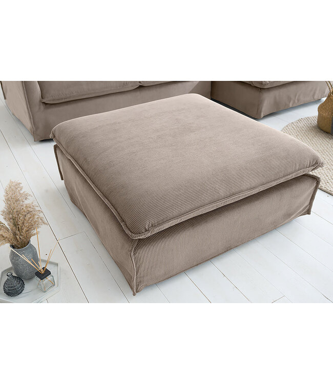 Invicta Interior Kruk HEAVEN 100 cm, afneembare hoes, snoer, grijsbeige - 46111