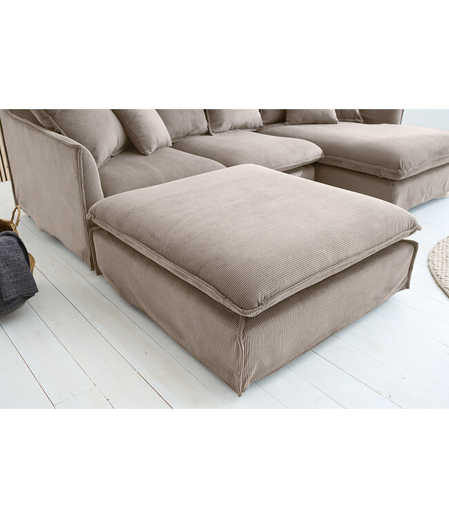 Invicta Interior Kruk HEAVEN 100 cm, afneembare hoes, snoer, grijsbeige - 46111