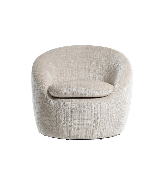 Invicta Interior Fauteuil ALPINE 360° draaibaar, met structuurstof, beige - 46862