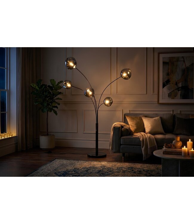 Invicta Interior Vloerlamp LIQUID DIAMOND rookkleur 200 cm - 48502