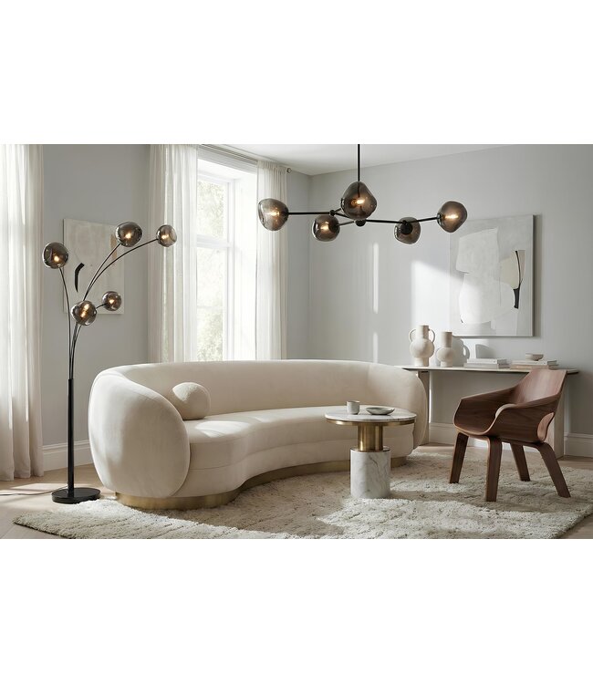 Invicta Interior Vloerlamp LIQUID DIAMOND rookkleur 200 cm - 48502