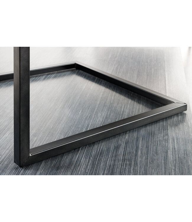 Invicta Interior Cantileverstoel BIG ASTON met armleuningen, verende kern, zwarte metalen poten, vintage bruin leer. - 44531