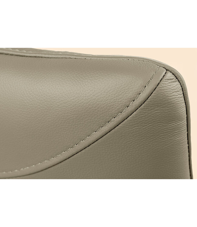 Invicta Interior Draaistoel SIGNATURE 360° met armleuningen, verende kern, taupekleurig leer, draaibaar - 47468