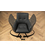Invicta Interior Draaistoel SIGNATURE 360° met armleuningen, verende kern, zwart leer, draaibaar - 47469