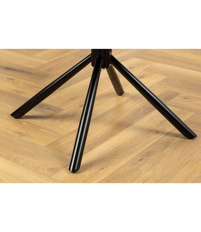 Invicta Interior Draaistoel SIGNATURE 360° met armleuningen, verende kern, zwart leer, draaibaar - 47469