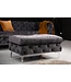 Invicta Interior Kruk MODERN BAROCK 90 cm, fluweel donkergrijs, in Chesterfield-stijl - 45980