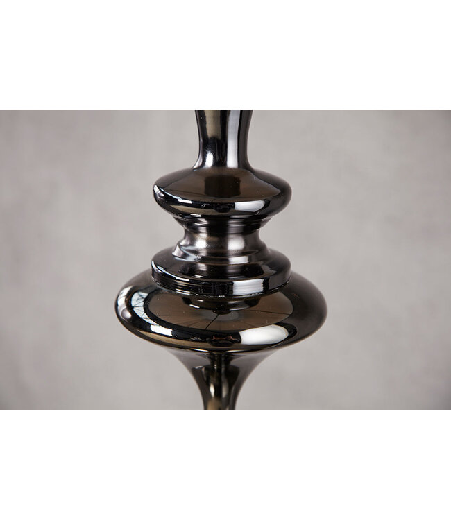 Invicta Interior Staande lamp LUCIE 160 cm met zwarte nylon kap in barokstijl - 20512