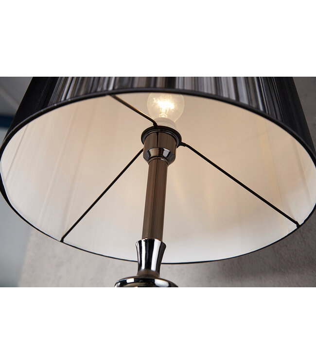 Invicta Interior Staande lamp LUCIE 160 cm met zwarte nylon kap in barokstijl - 20512